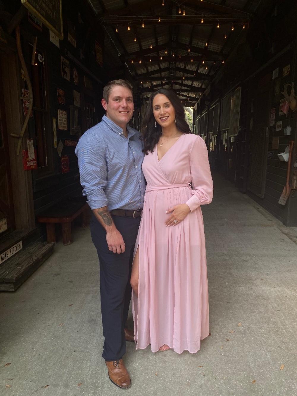 Blush Pink Maxi Wrap Dress